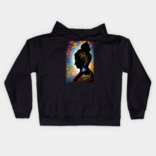 Beautiful Gautam Buddha side view meditation art Kids Hoodie